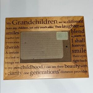 Wooden Grandchildren Picture Frame